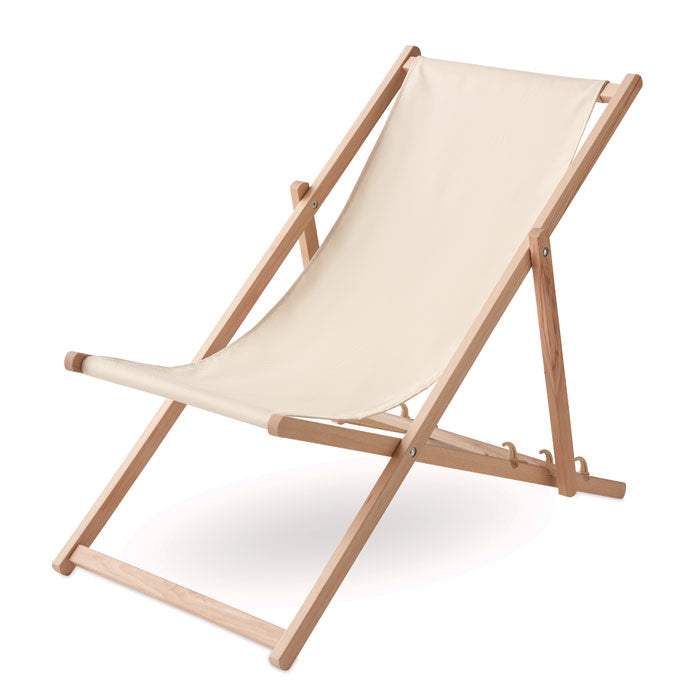 HONOPU Liegestuhl Holz – Beige