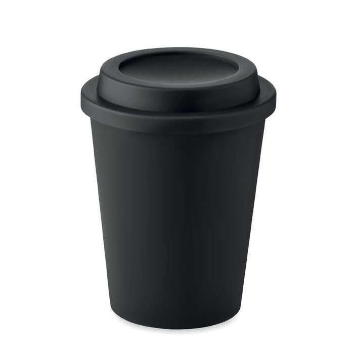 SORA Doppelwandiger Becher PP 300ml – Schwarz