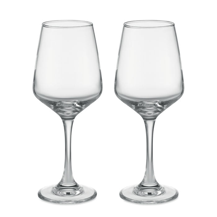 CHEERS Set mit 2 Weingläsern – Transparent