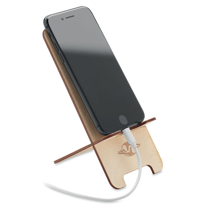 GROUW STAND Smartphone Halter Kiefernholz