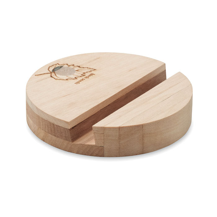 GROW ROUND STAND Smartphone Halter Birkenholz