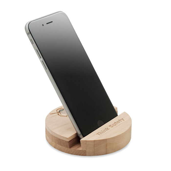 GROW ROUND STAND Smartphone Halter Birkenholz