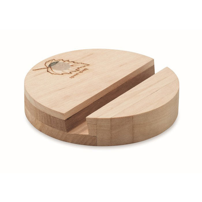 GROW ROUND STAND Smartphone Halter Birkenholz – Holz