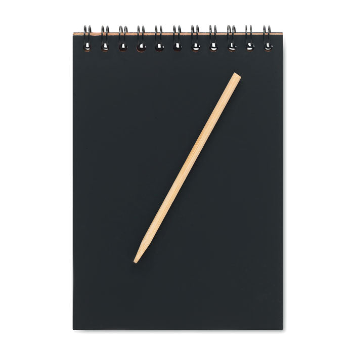 BLACK Notizbuch mit Kratzpapier