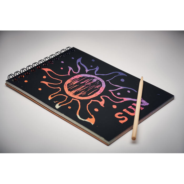 BLACK Notizbuch mit Kratzpapier