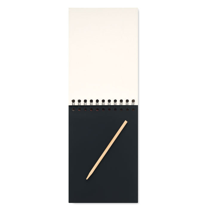 BLACK Notizbuch mit Kratzpapier