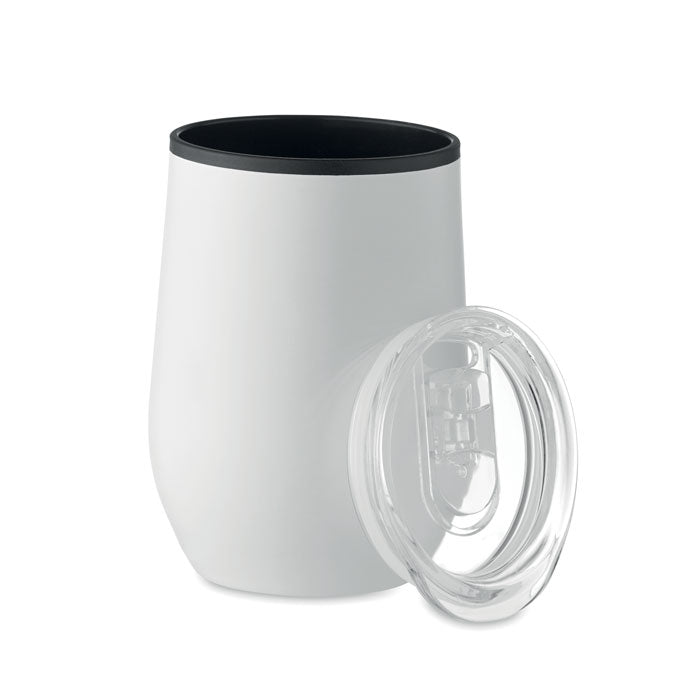 CHIN CHAN Doppelwandiger Trinkbecher 350 ml – Weiß