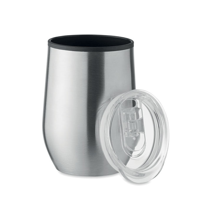 CHIN CHAN Doppelwandiger Trinkbecher 350 ml – Mattsilber