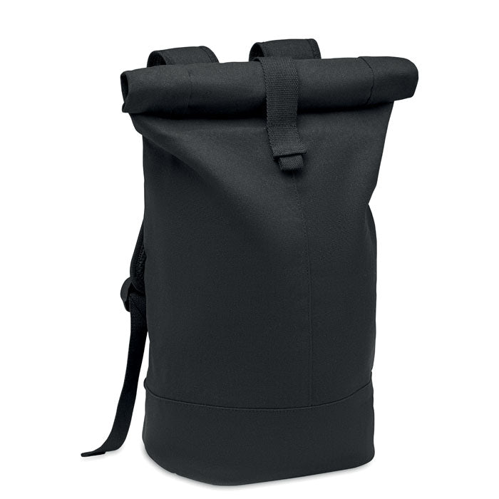 ZURICH ROLL Rolltop-Rucksack Canvas – Schwarz