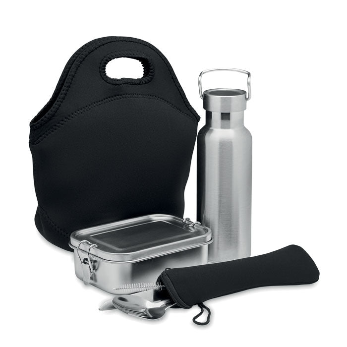 ILY Lunch-Set Edelstahl – Schwarz