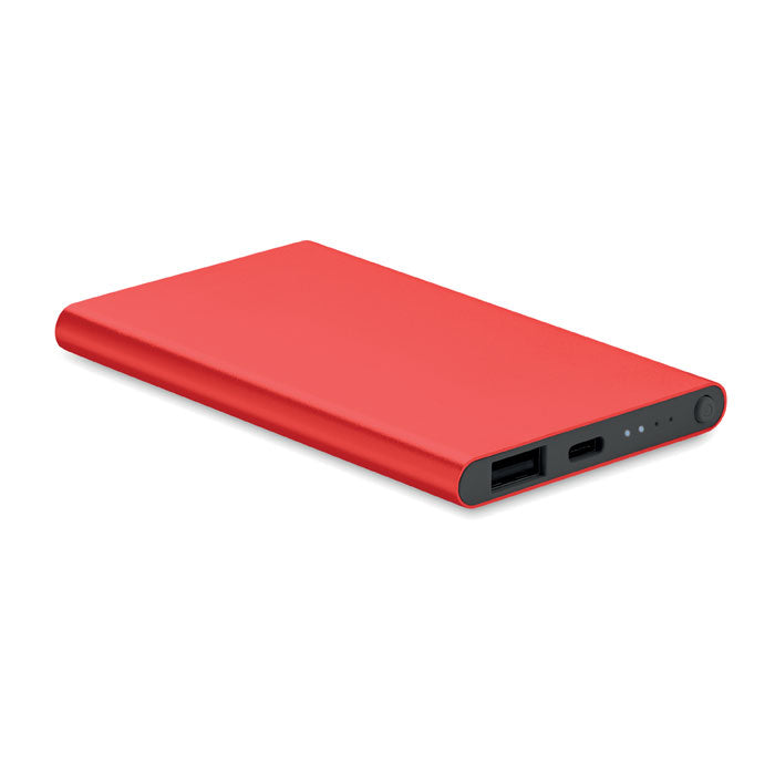 POWERFLAT C 4000mAh Powerbank Typ C – Rot