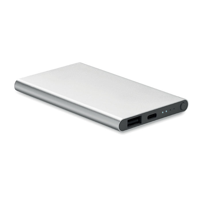 POWERFLAT C 4000mAh Powerbank Typ C – Mattsilber