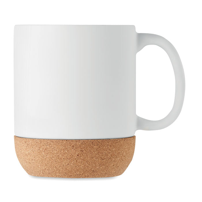 MATT Kaffeebecher mit Kork 300 ml – Weiß