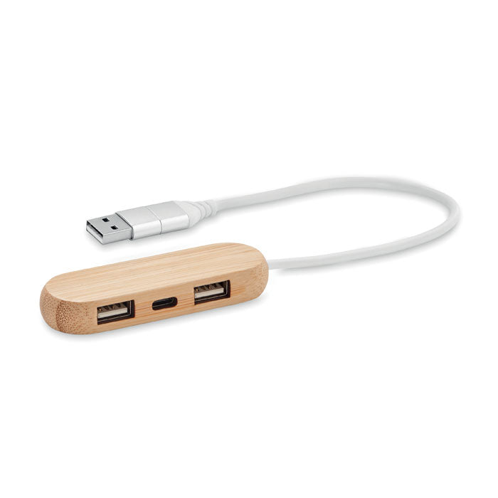 VINA C 3 Port 2.0 USB Hub – Holz