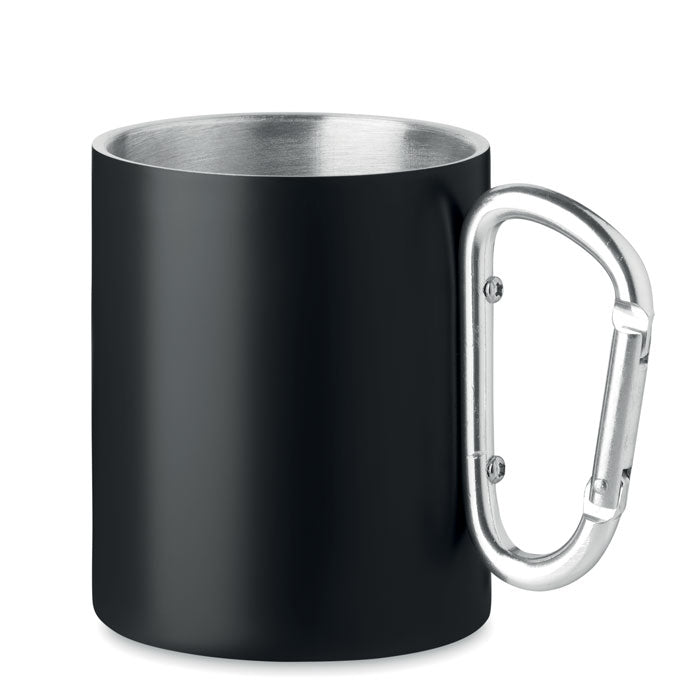 TRUMBA Trinkbecher mit Karabiner – Schwarz