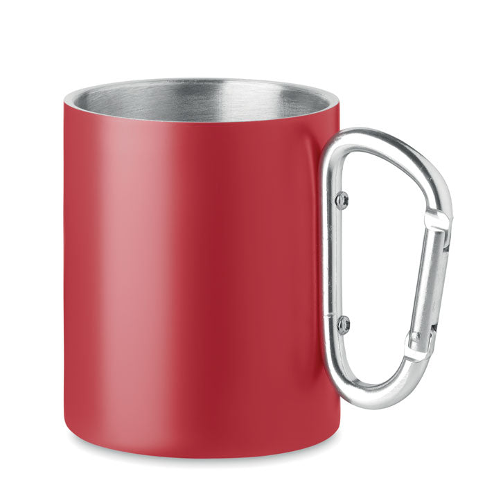 TRUMBA Trinkbecher mit Karabiner – Rot