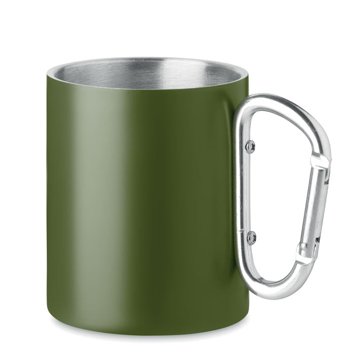 TRUMBA Trinkbecher mit Karabiner – Dunkelgrün