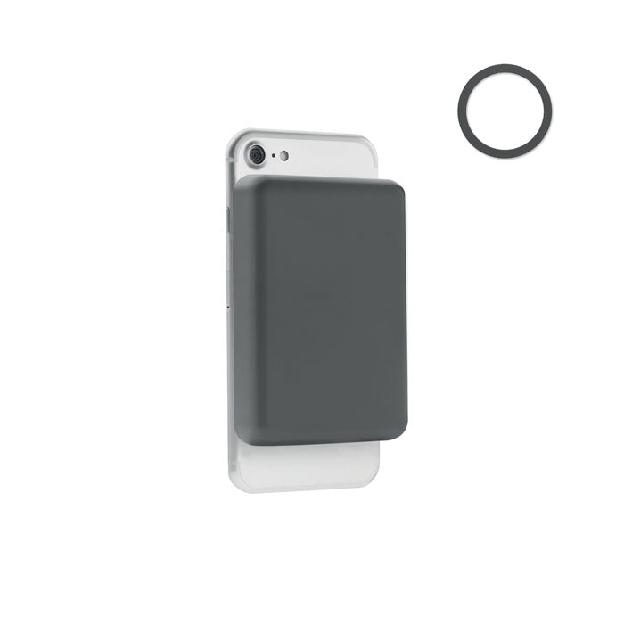 DOUBLETIC Powerbank mit Ladestation 15W – Steingrau