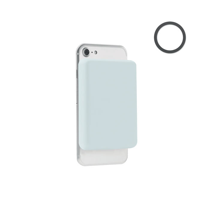 DOUBLETIC Powerbank mit Ladestation 15W – Babyblau