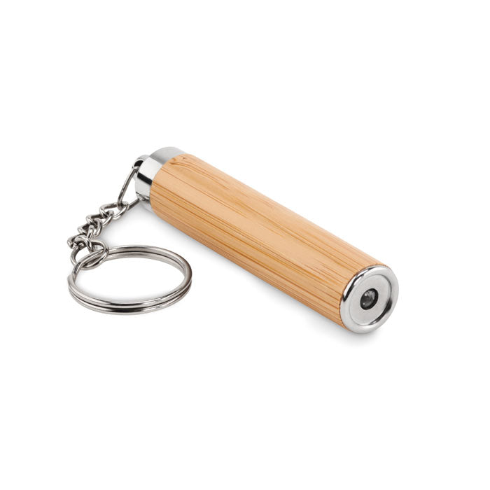 PIANTI Schlüsselring mit Taschenlampe – Holz