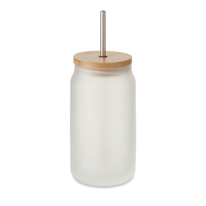 JARBLIM Trinkglas Subli 400ml – Transparent Weiß