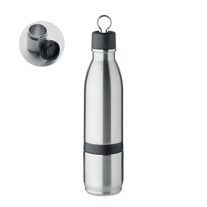 ATERA 2in1 Isolierflasche 500ml – Mattsilber