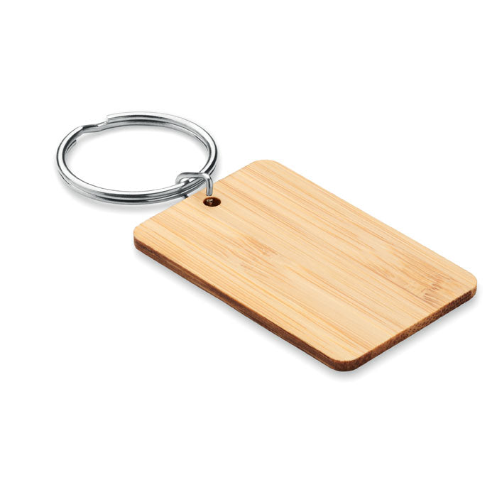 ANGLEBOO Schlüsselring Bambus, eckig – Holz