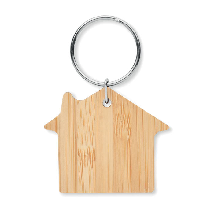 HOUSEBOO Schlüsselring Bambus, Haus