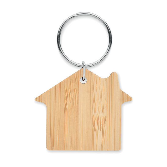 HOUSEBOO Schlüsselring Bambus, Haus