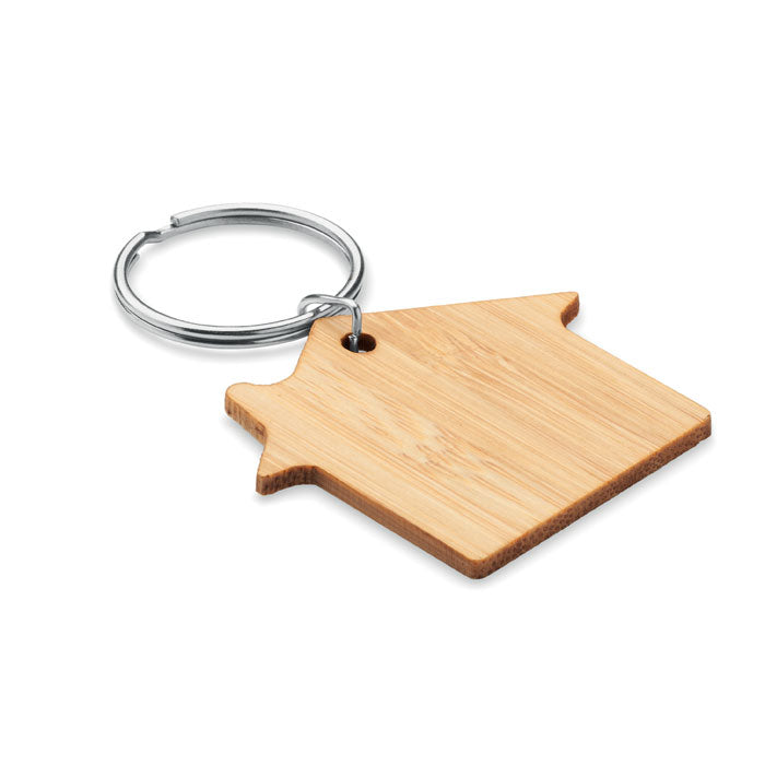 HOUSEBOO Schlüsselring Bambus, Haus – Holz