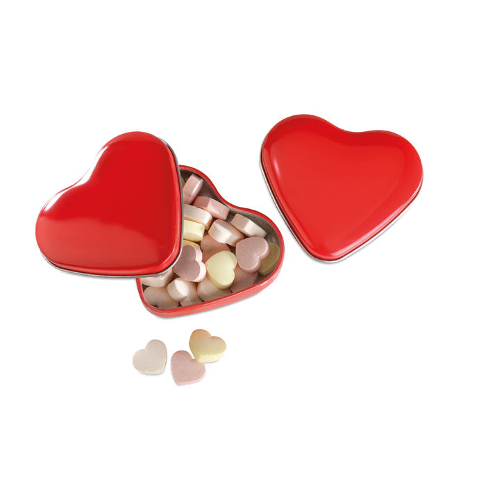 LOVEMINT Herzdose mit Bonbons – Rot