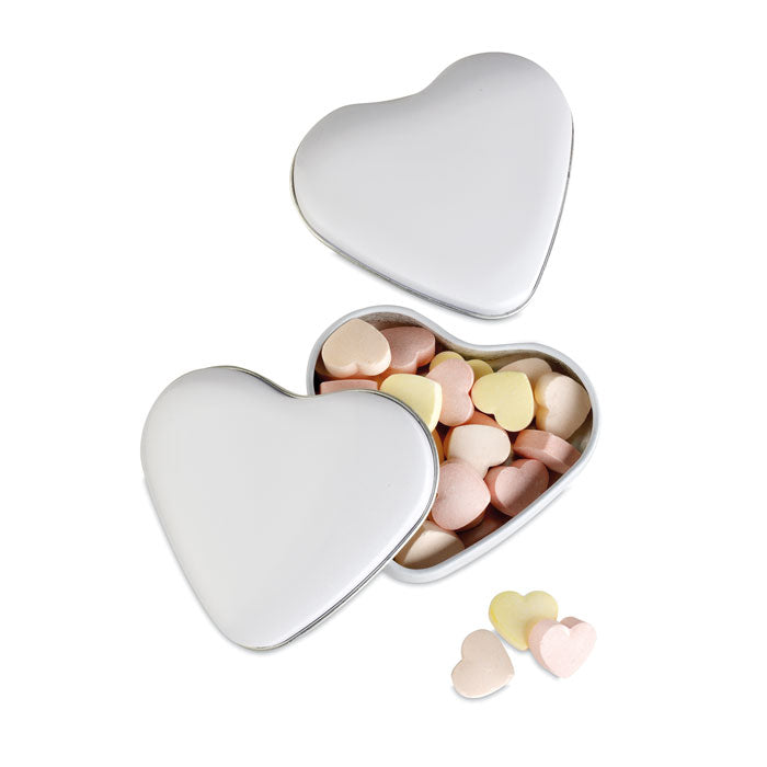 LOVEMINT Herzdose mit Bonbons – Weiß