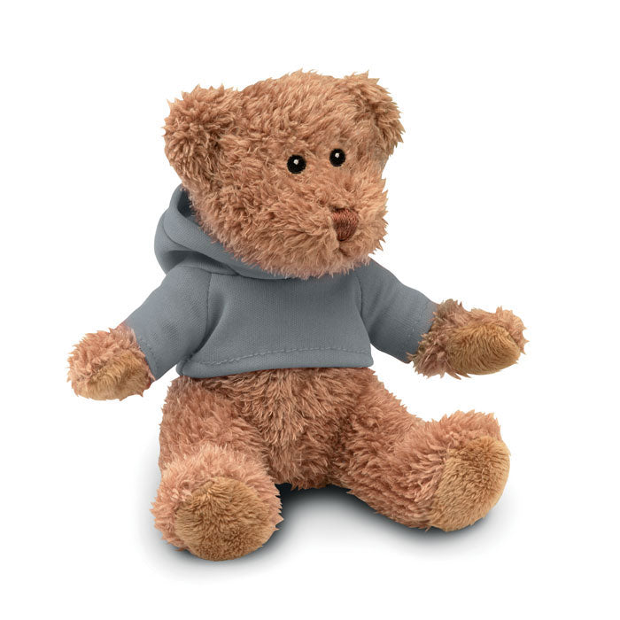 JOHNNY Teddybär mit Hoody – Grau
