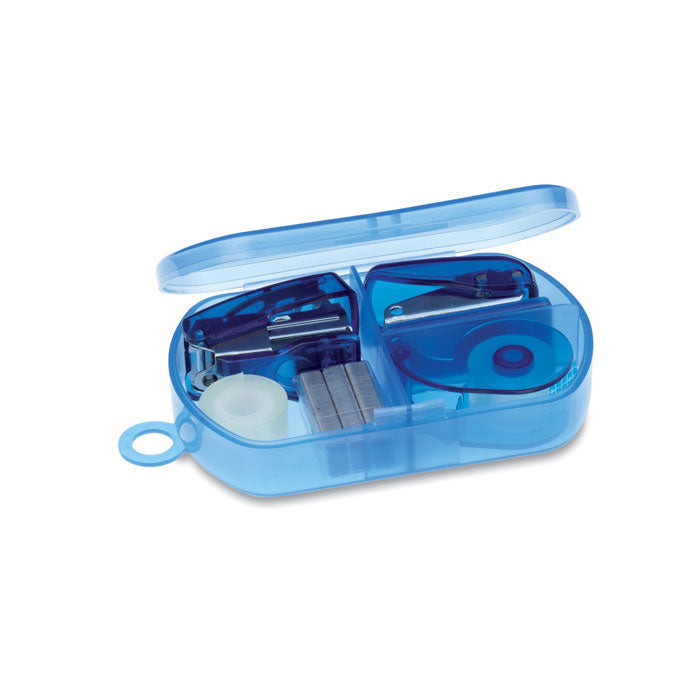 BUROBOX Büroset in Box – Transparent Blau