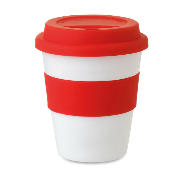 ASTORIA PP Becher mit Silikon-Deckel – Rot