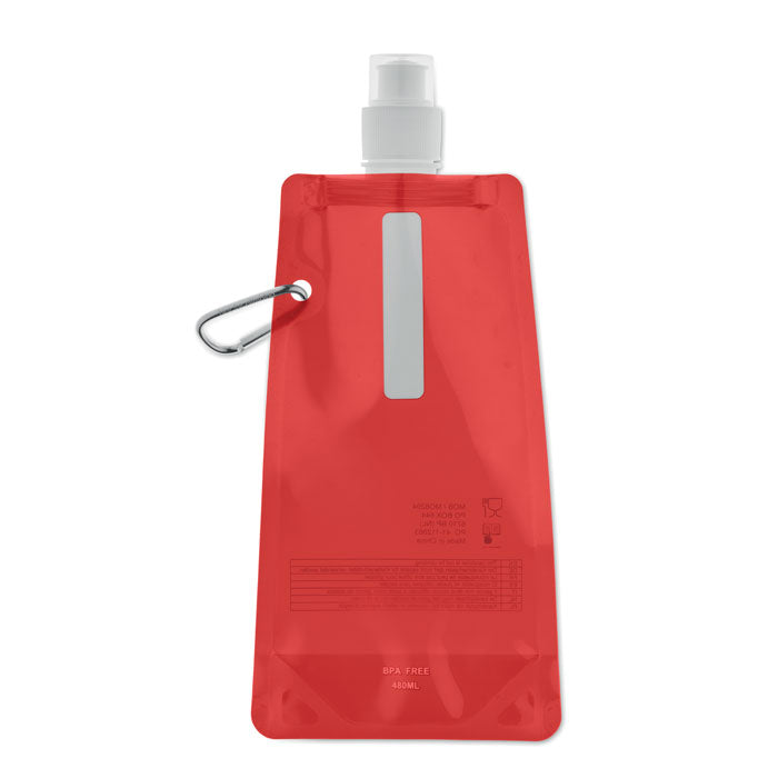 GATES Faltbare Wasserflasche – Transparent Rot