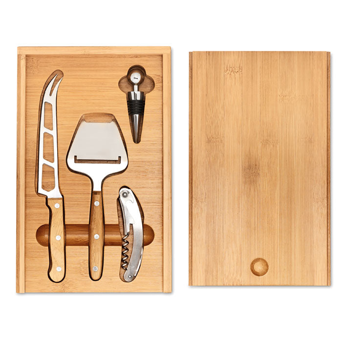 WINE&CHEESE Wein und Käse Set – Holz