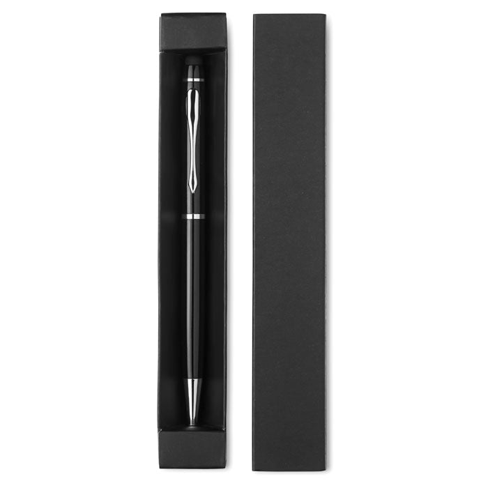 EDUAR Drehkugelschreiber mit Stylus – Schwarz