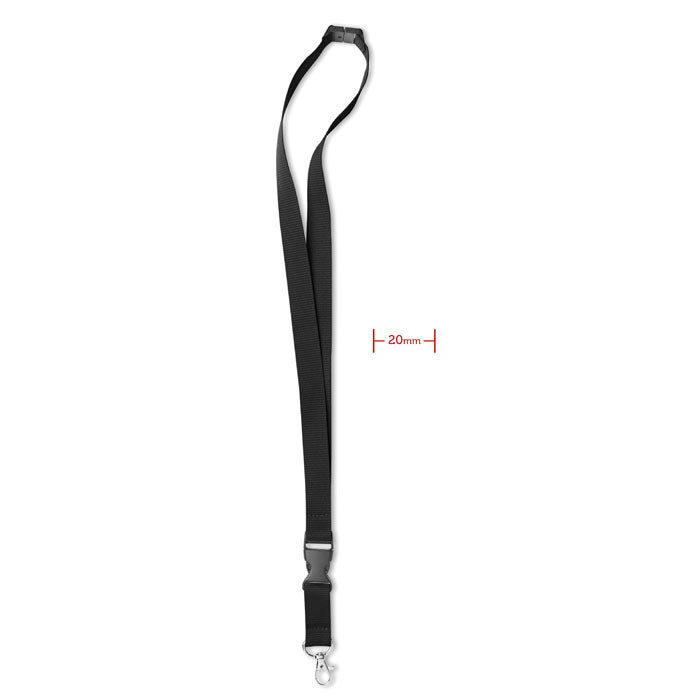 Lanyard mit Metallkarabiner – Schwarz