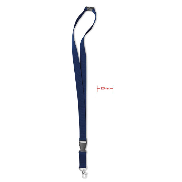 Lanyard mit Metallkarabiner – Blau