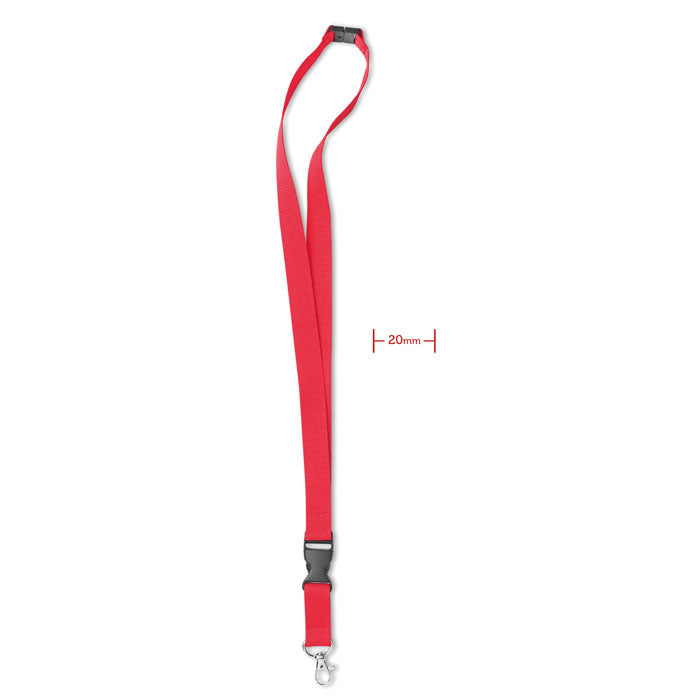 Lanyard mit Metallkarabiner – Rot