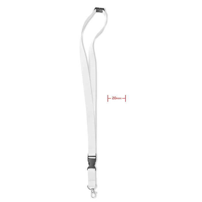 Lanyard mit Metallkarabiner – Weiß