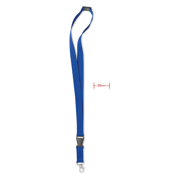 Lanyard mit Metallkarabiner – Königsblau