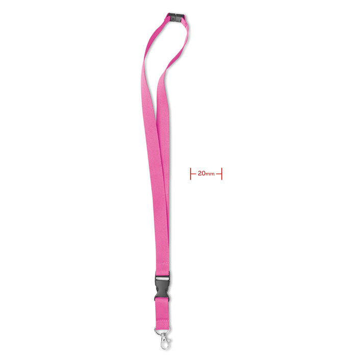 Lanyard mit Metallkarabiner – Fuchsie