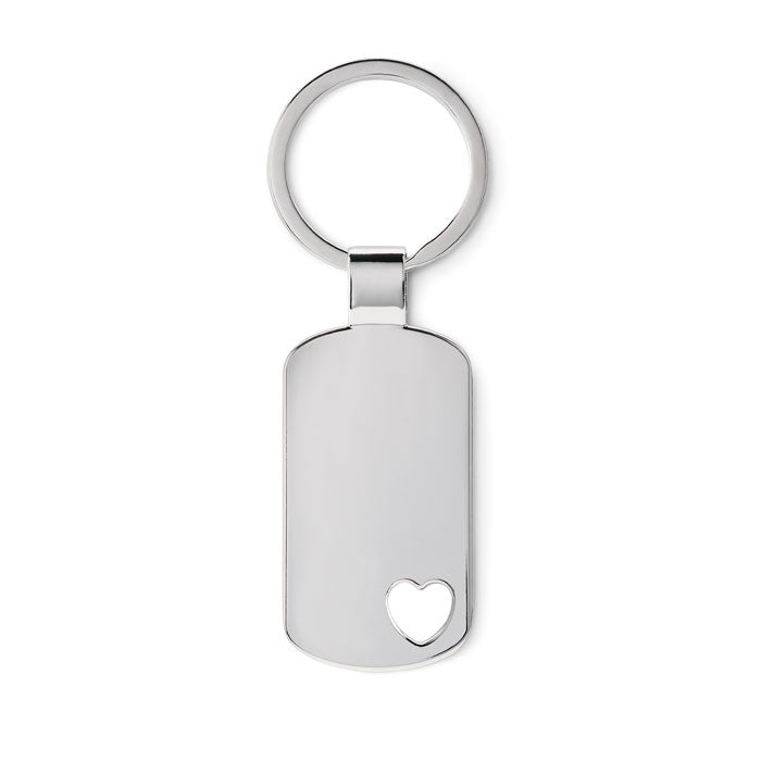 CORAZON Schlüsselring Herz – Mattsilber