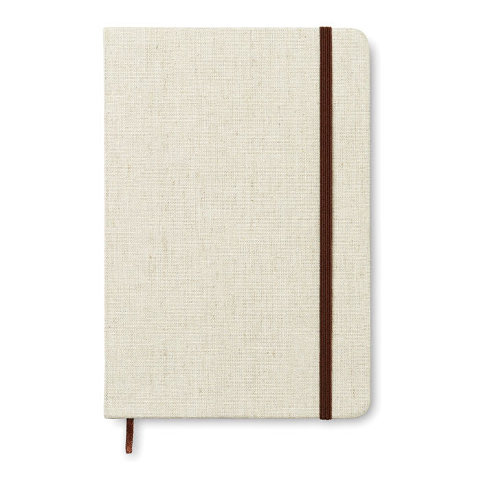DIN A5 Notizbuch mit Canvas – Beige