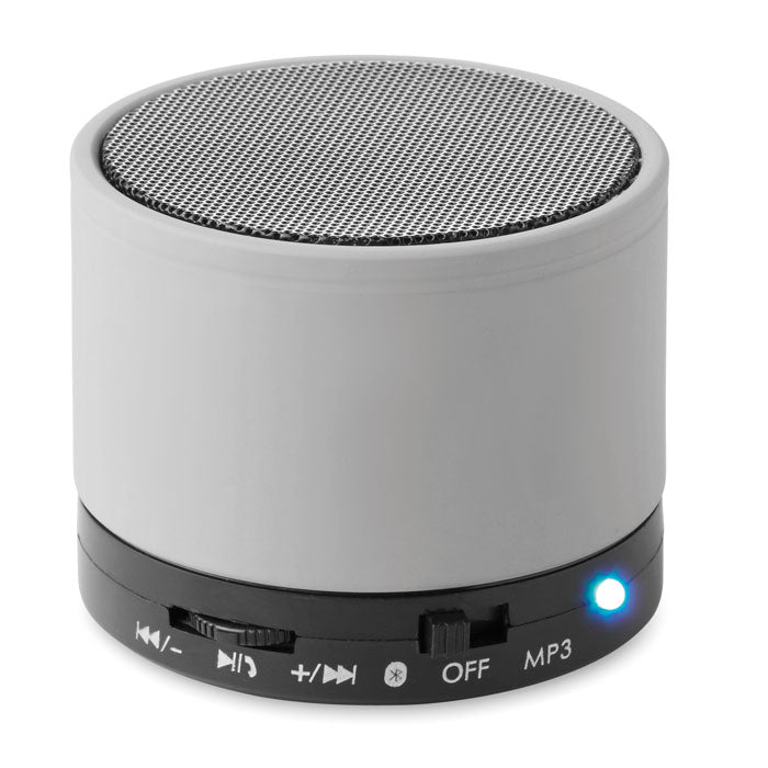 ROUND BASS Wireless Lautsprecher, rund – Mattsilber