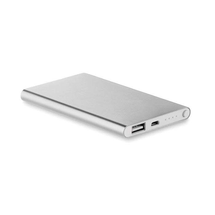 POWERFLAT Powerbank 4000 mAh – Mattsilber