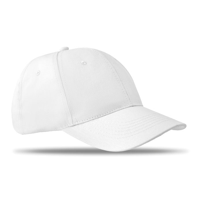 BASIE APOLLO Baseball cap 6 panels 160g/m² – Weiß