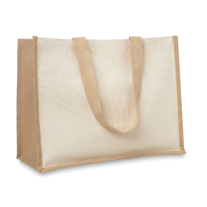 CAMPO DE FIORI Jute/Canvas Shopper – Beige